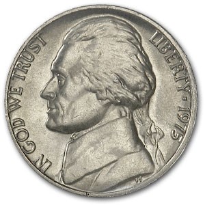 1975 Jefferson Nickel BU 1975 Jefferson Nickel BU